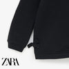 ZR Black With Bows On Bottom Sides Sweatshirt 937