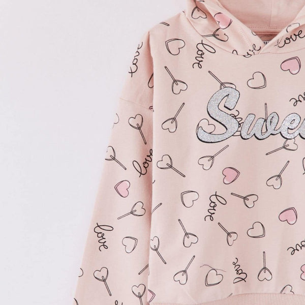 TRN Glitter Sweet Love Pink Hoodie 2932