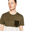 ZR Man Jacquard Texture Khaki T Shirt