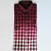Two Tone Slim Fit Casual Shirt Red