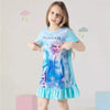 Night Glow Disney Frozen Sky Blue Frock 9699