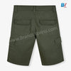 BX Six Pockets Cargo Olive Cotton Shorts 9435