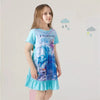 Night Glow Disney Frozen Sky Blue Frock 9699