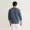 Flecked Textured Blue Sweatshirt 615