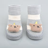 XB Glitter Horn Bear Grey Socks Booties 2725