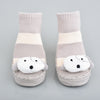 XB White Pointer Face Grey Socks Booties 2727