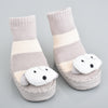 XB White Pointer Face Grey Socks Booties 2727