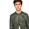 ZR Man Faux Leather Jacket Green