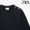 ZR Black With Bows On Bottom Sides Sweatshirt 937