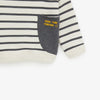 ZR Black & White Stripe Side Pocket Goal Time Sweatshirt 2404
