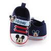 Mickey Print, Navy Blue Shoes with Red Lace 2127