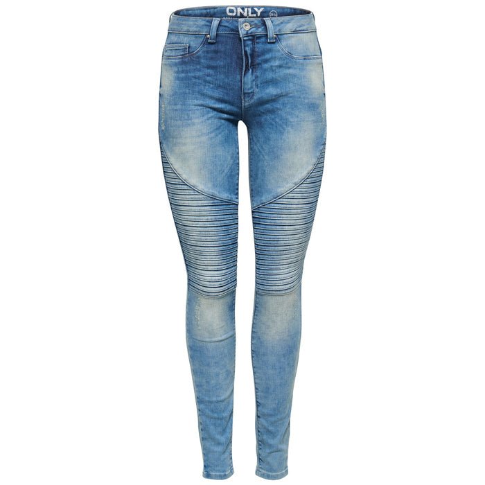 Only Ladies Biker Blue Wash Denim
