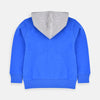 B.X R.L Embroidered Sleeves Style Royal Blue Zipper Hoodie 3436