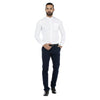 SPL Basics Mandarin Collar Linen Casual Shirt  Bright White 422