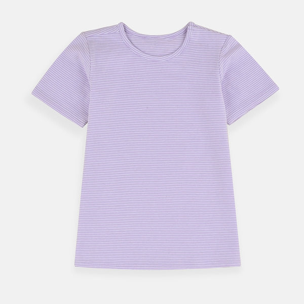 TRG White & Purple Stripe Top 3731