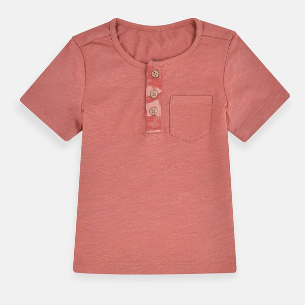 Bab Clb Camouflage Ban Slub Brick Rust Tshirt 3942