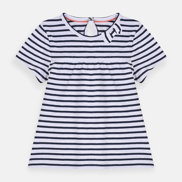 Bab Clb Bow Style Stripe Frock 7443