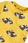 NXT Police Car Print Yellow Tshirt 4100