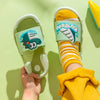 JF Cutezoo Dino Pastel Green Slippers 9413