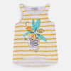 SS Sequence Lemon Jar Yellow Stripe Rough Bottom Sleeveless Top 4068