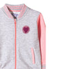 5.10.15 Pink Sleeves Glitter Heart Grey Zipper 679
