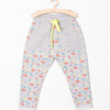 51015 Plantes Print Grey Fleece Trouser 3673