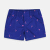 CRT Pink Flamingo Blue Cotton Shorts 3999
