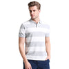 GAP Rugby Grey Stripe Pique Polo Shirt (Label Removed)