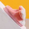 Rabbit Ears Fluffy Warm Peach Slippers 8158