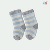 In Extenso Blue White & Grey Stripes 2 Pairs Baby Socks 10283