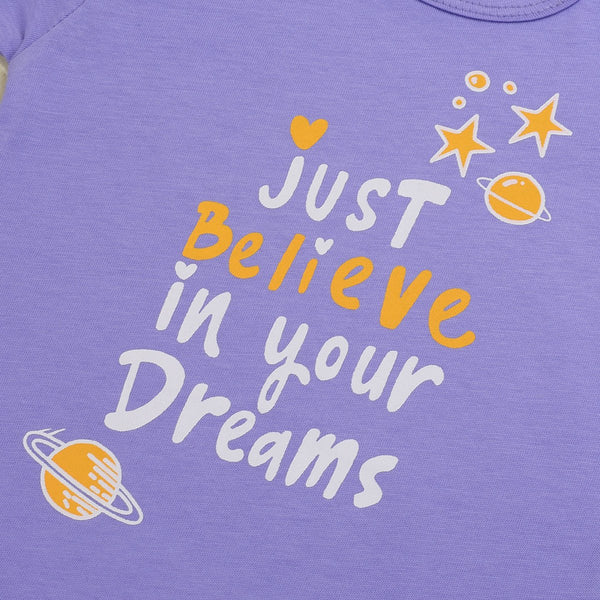 B.X Believe In Your Dreams Purple Body Suit 4203