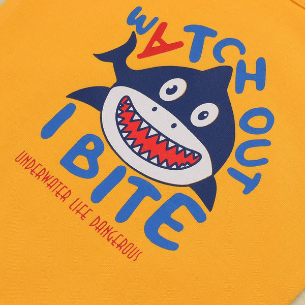 B.X Watch Out Shark Yellow Body Suit 4207