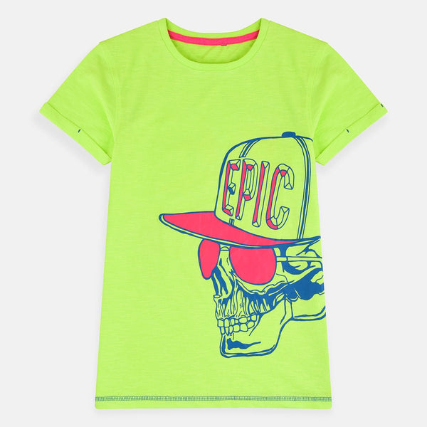 GRG Epic Skull Neon Green Tshirt 4097