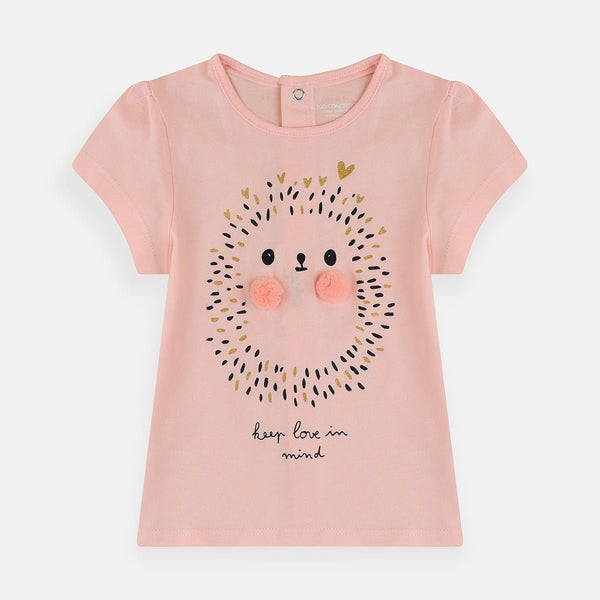 KB Hedge tock Pom Pom Light Pink Tshirt 4106