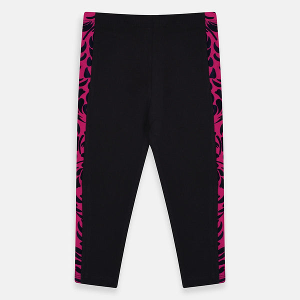 NXT Side Pink Flock Panel Black Legging 4437