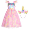 FC Style Shoulder Multi Frill Sequin Pink Fairy Frock 9244