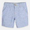 MNG Thin White Stripe Blue Cotton Shorts 4481