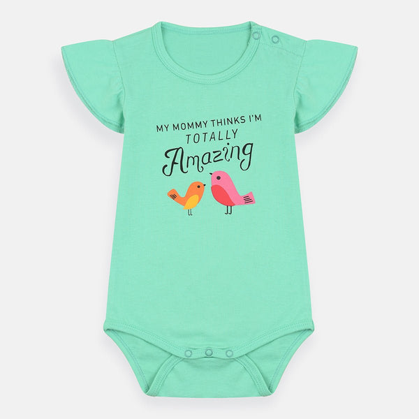 B.X Mummy Thinks Amazing Sea Green Body Suit 4586