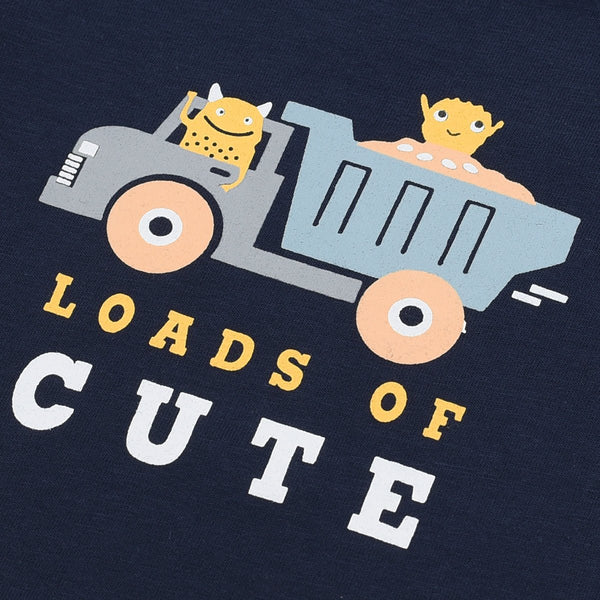 B.X Loads Of Cute Truck Dark Blue Body Suit 4583