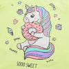 OSTN Shinning Donut Unicorn Neon Green Tshirt 4918