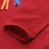 B.X Owl & Deer Texture Textured Dark Red Body Suit 4679
