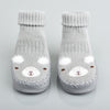 Bear Face Grey Comfortable Socks Booties 7649