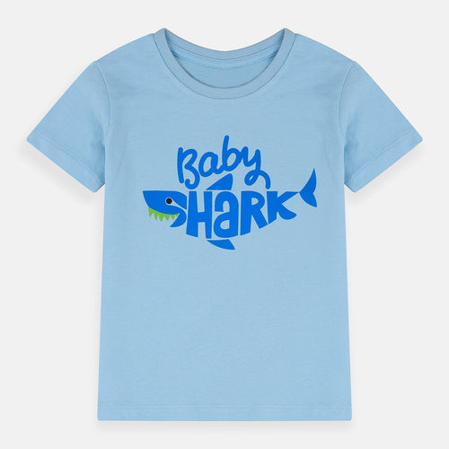B.X Baby Shark Print Light Blue Tshirt 4983