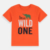 B.X I Am Wild One Printed Orange Tshirt 5088