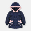 JP Pink Flower Pocket Blue Puffer Jacket 7994
