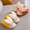 Rabbit Ears Fluffy Warm Yellow Slippers 8157