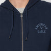 AM Eagle Navy Blue Fleece Zipper Hoodie 8052