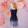 VKT Sequence Star Two Tone Navy Blue Bow Frock 8720