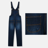B.X Embroidered Frozen Pocket Blue Dungaree 8091