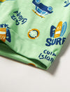 Chico Cute Island Surf Green Light Weight Shorts 10967